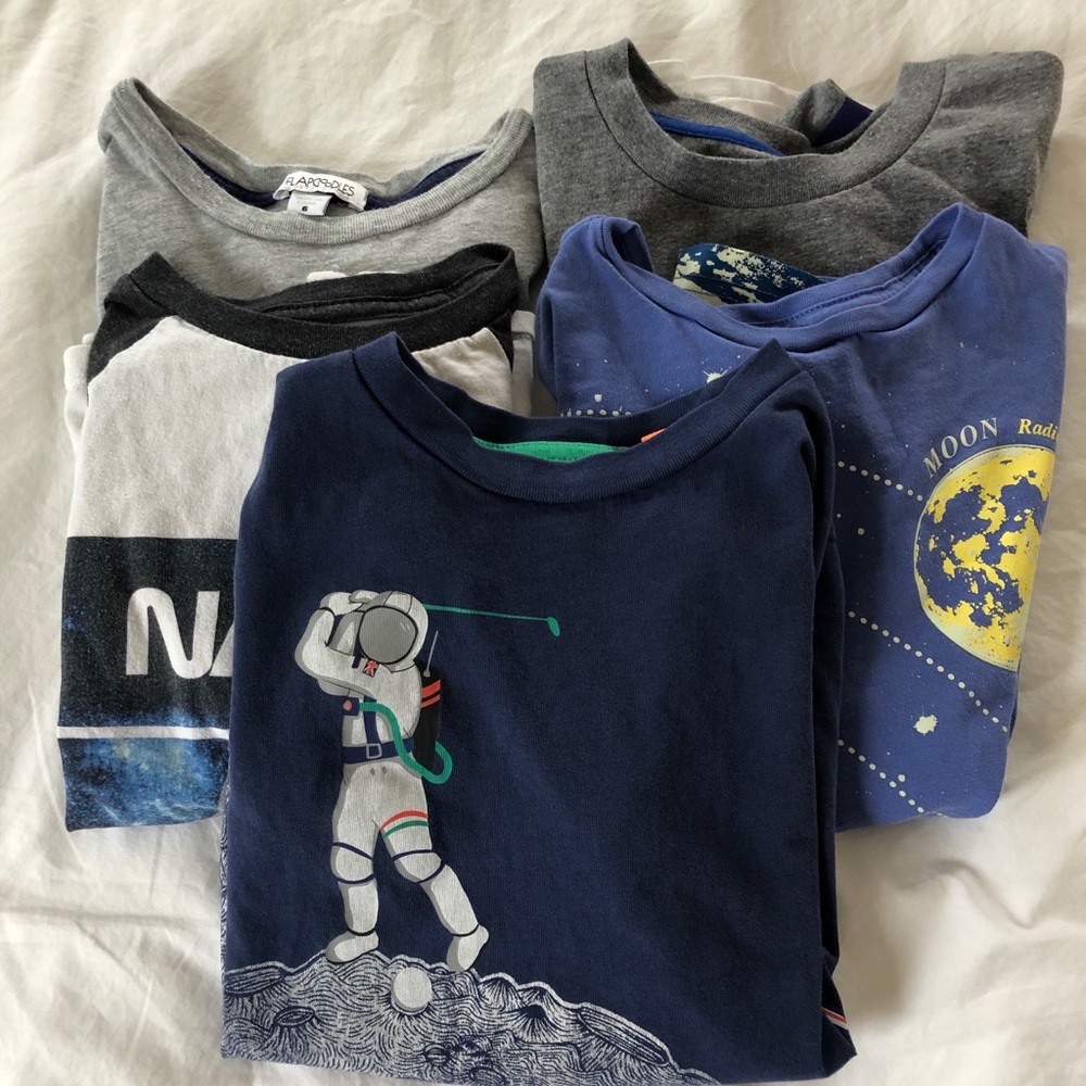 BOYS Space T-Shirt Bundle, Size 6 or Small